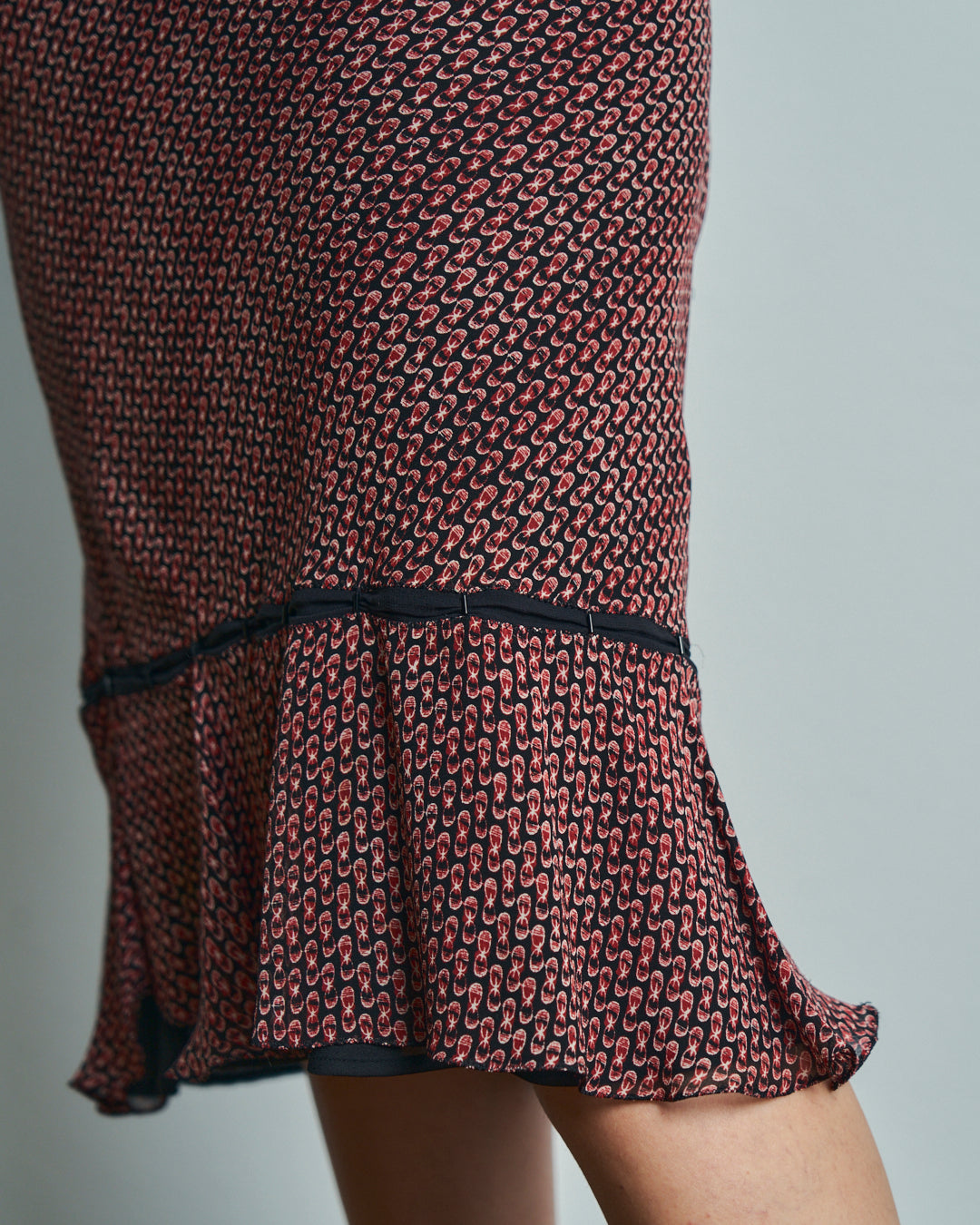 Gonna in seta fantasia midi