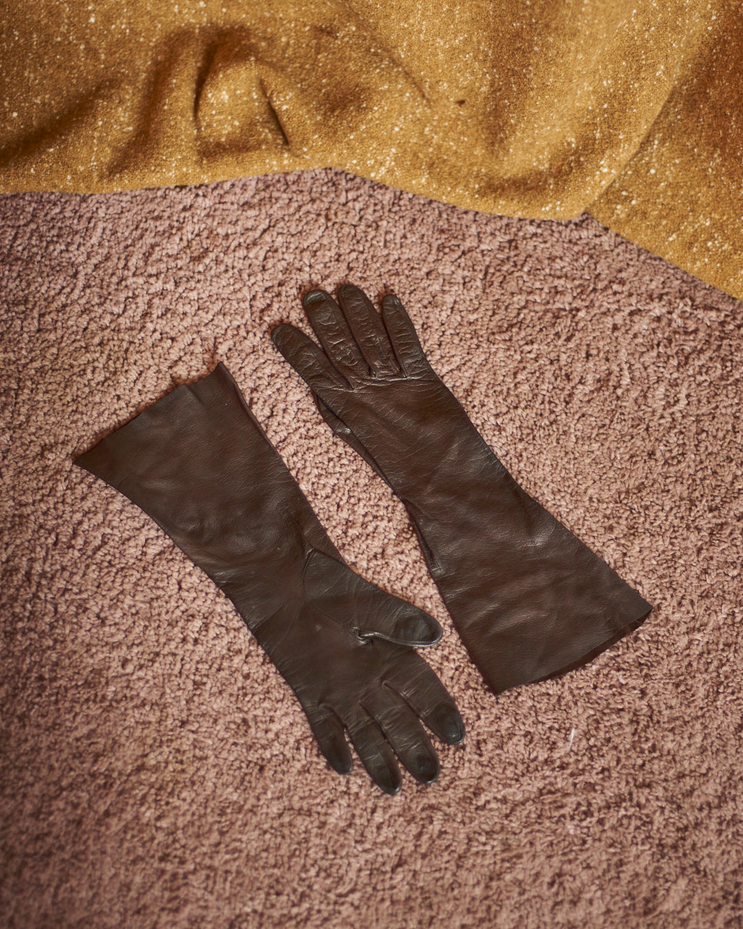 Guanti marroni moka sfoderati