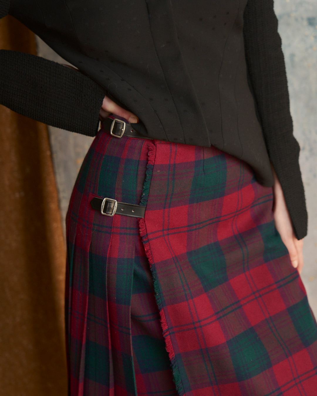 Kilt scozzese bordeaux