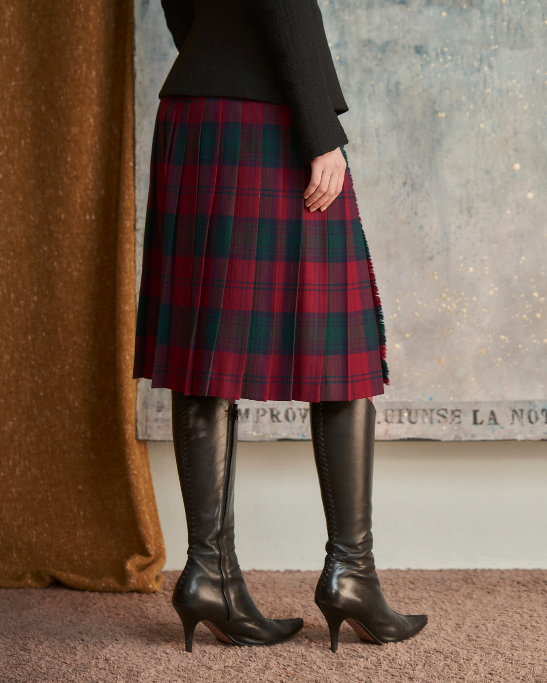 Kilt scozzese bordeaux