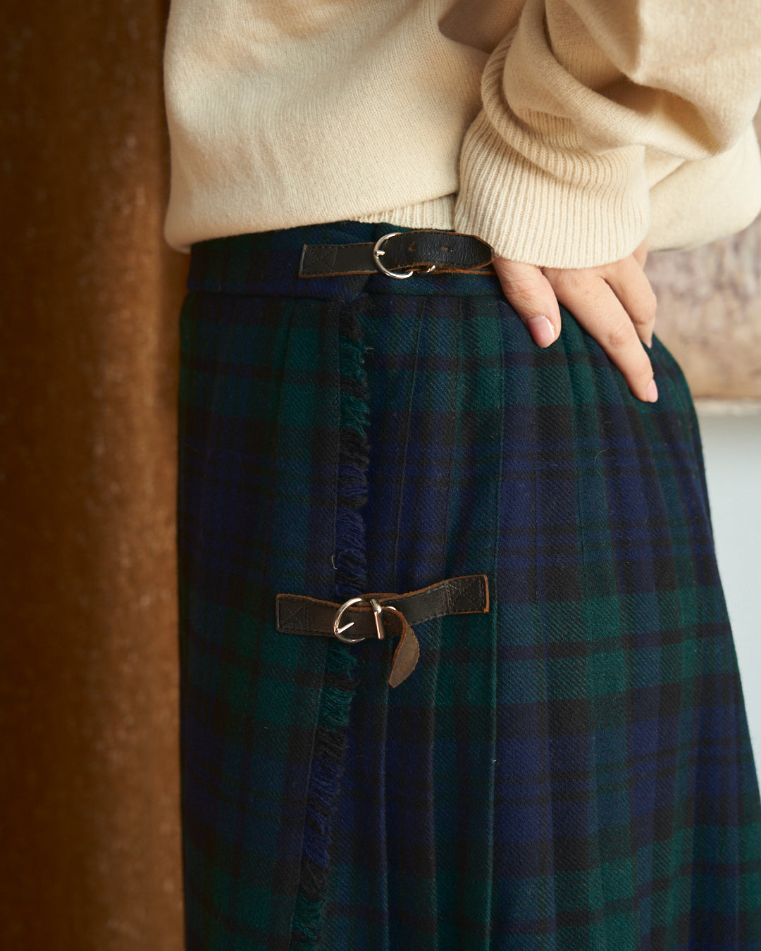 Gonna Kilt scozzese tartan blu e verde