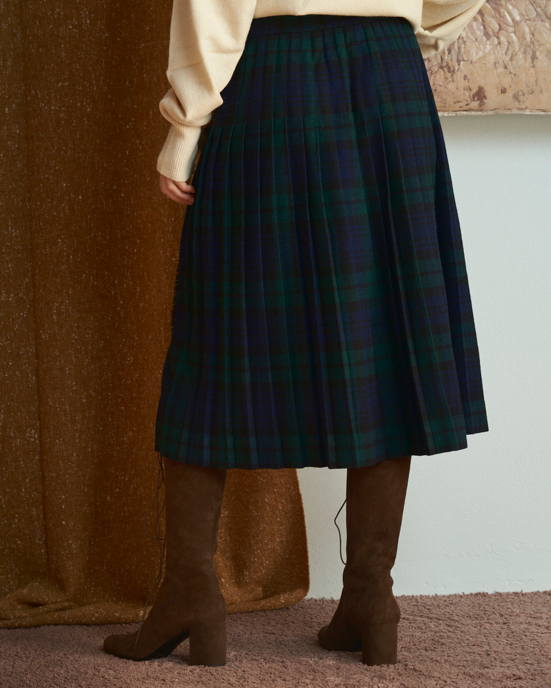 Gonna Kilt scozzese tartan blu e verde