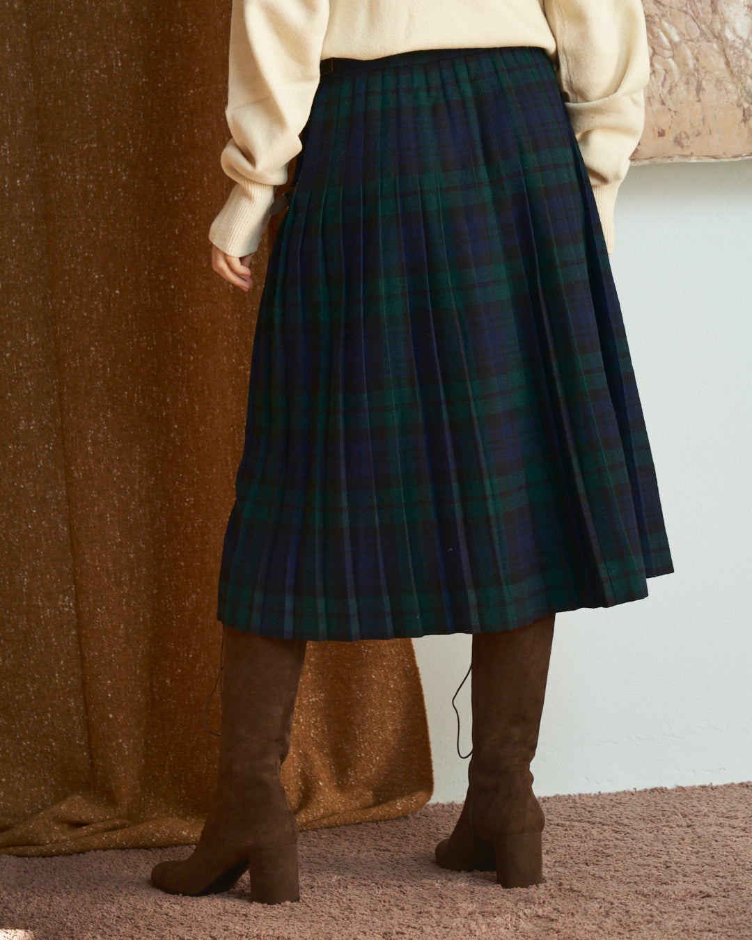 Gonna Kilt scozzese tartan blu e verde