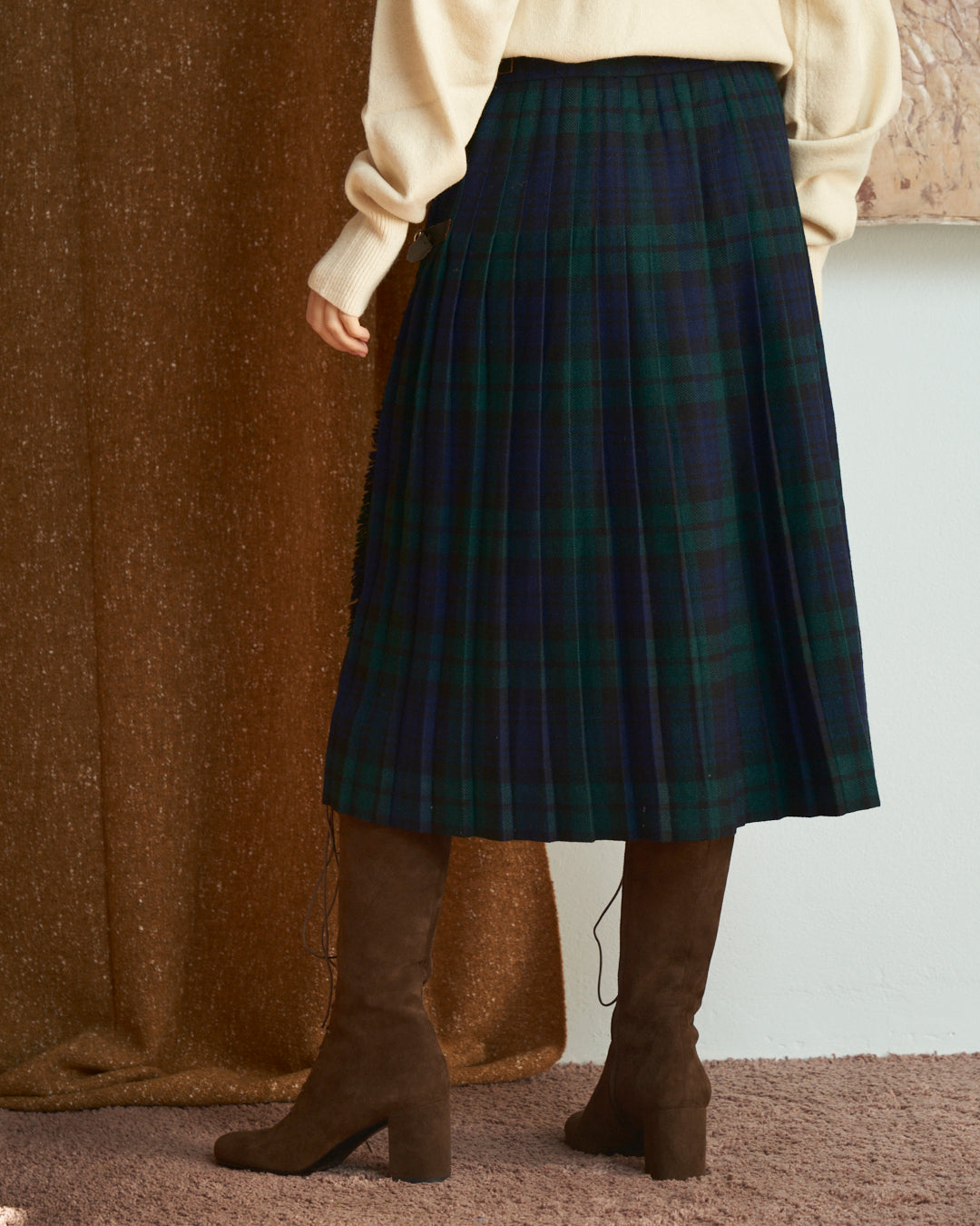 Gonna Kilt scozzese tartan blu e verde