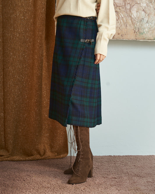 Gonna Kilt scozzese tartan blu e verde