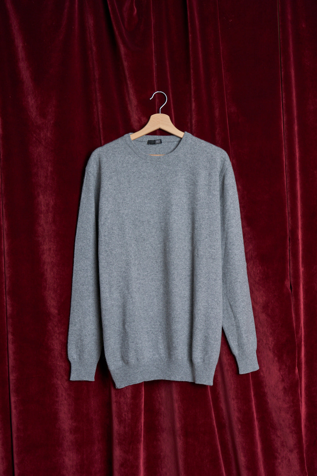 Maglione in puro cachemere grigio melange Grigioperla