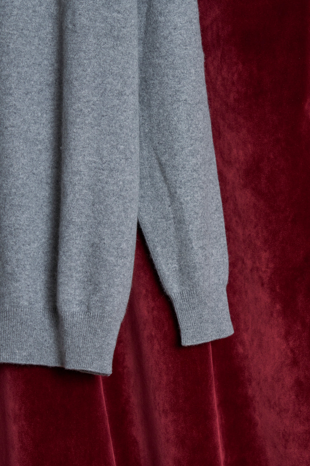 Maglione in puro cachemere grigio melange Grigioperla