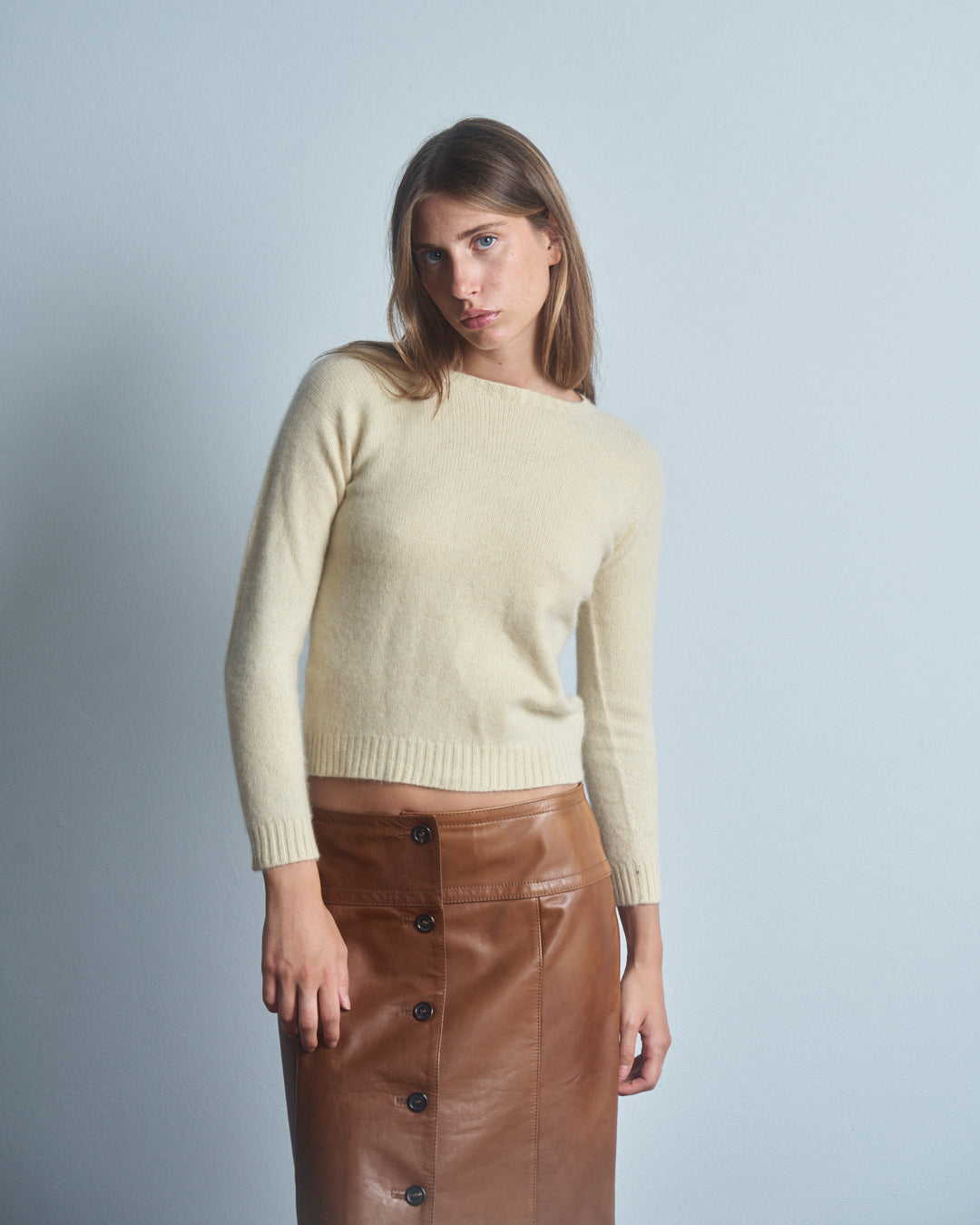 Maglia girocollo in cashmere