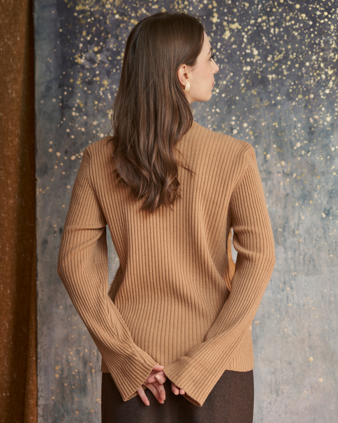 Maglia con visone in cashmere Cividini apertura zip