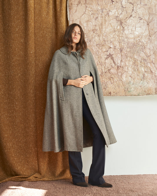 Mantella in lana sartoriale vintage anni 80