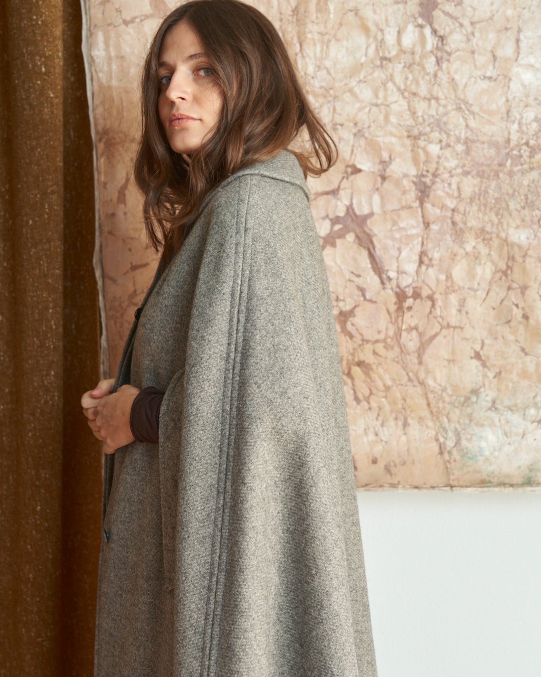 Mantella in lana sartoriale vintage anni 80