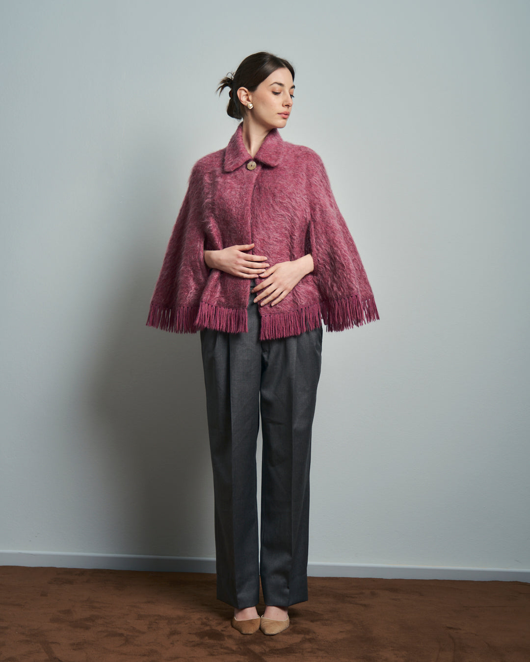 Mantella in Mohair e Lana anni 60 made in Scotland
