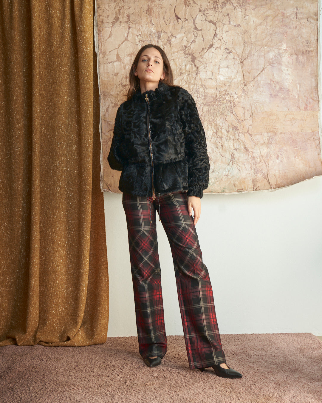 Moncler imbottito linea premiere New York con esterni in pelliccia