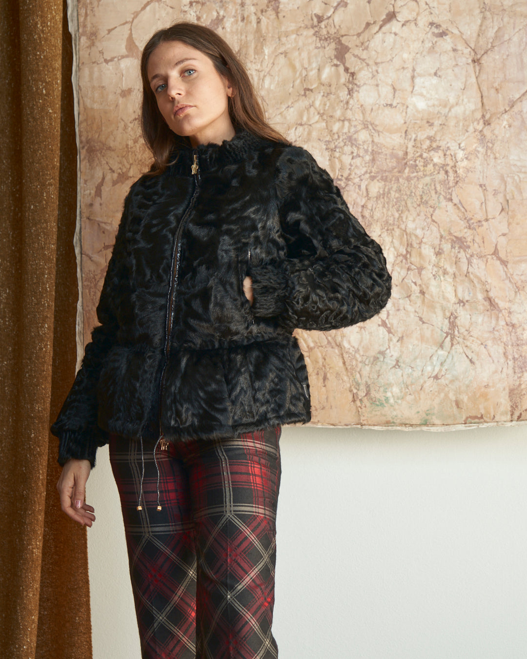 Moncler imbottito linea premiere New York con esterni in pelliccia