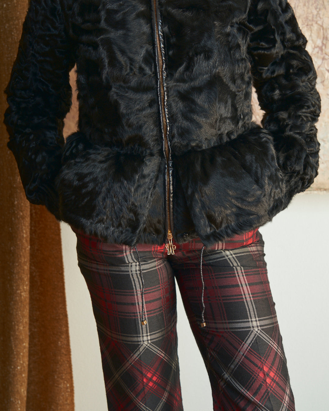 Moncler imbottito linea premiere New York con esterni in pelliccia