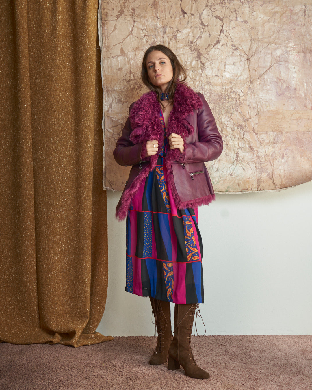 Montone Made in Italy color amaranto