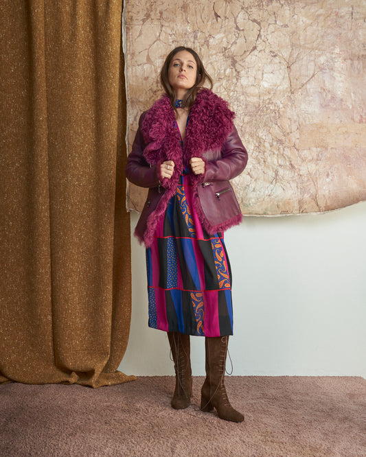 Montone Made in Italy color amaranto