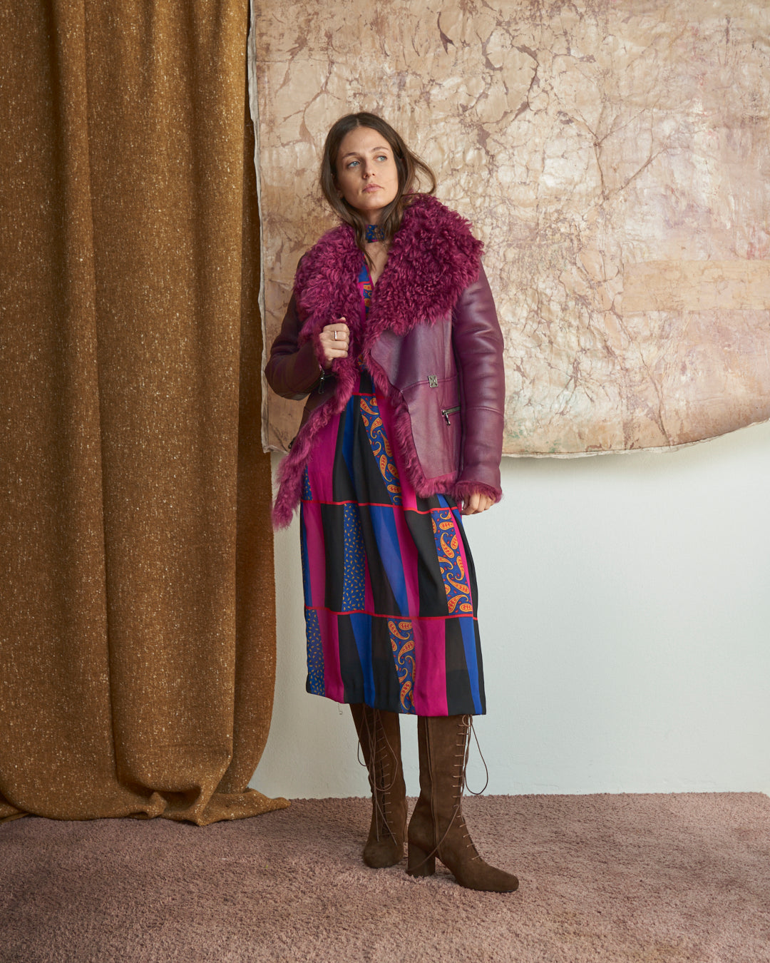 Montone Made in Italy color amaranto