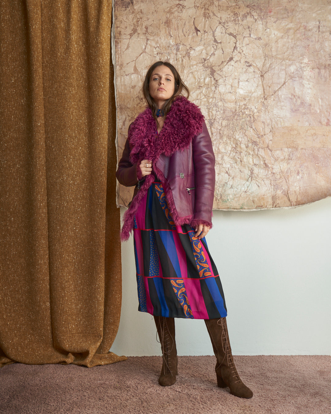 Montone Made in Italy color amaranto