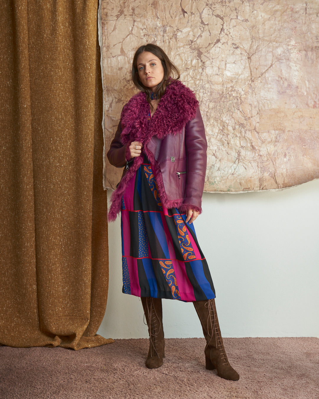 Montone Made in Italy color amaranto