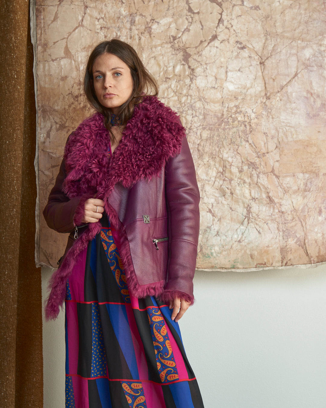 Montone Made in Italy color amaranto