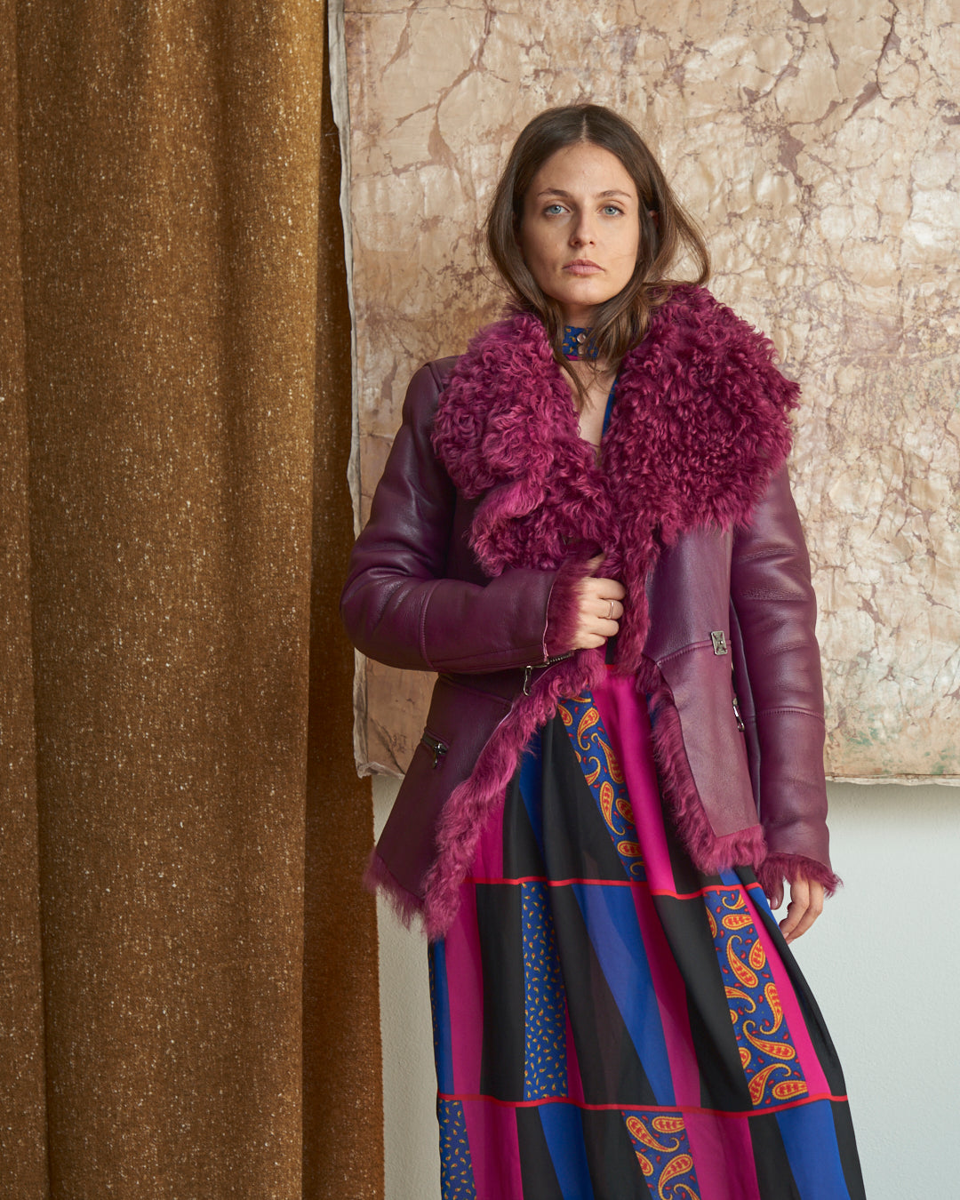 Montone Made in Italy color amaranto