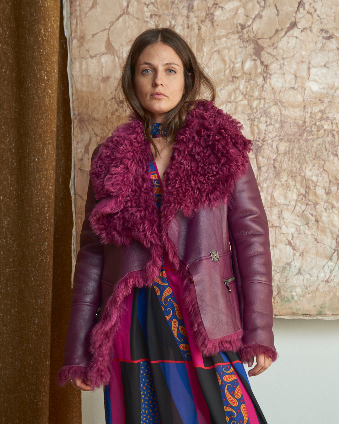 Montone Made in Italy color amaranto