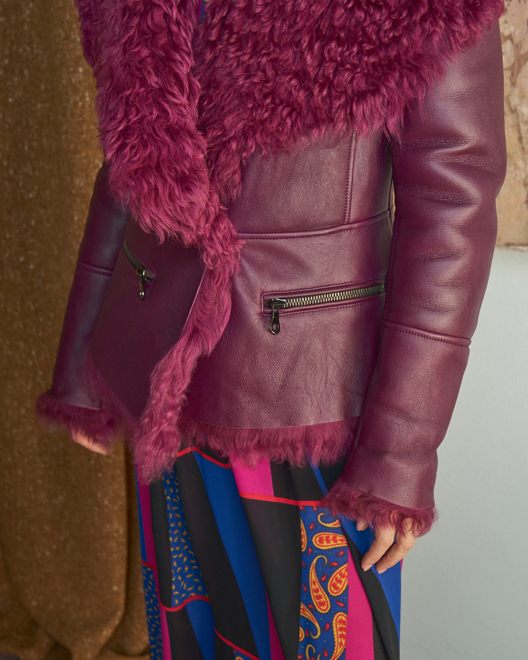 Montone Made in Italy color amaranto