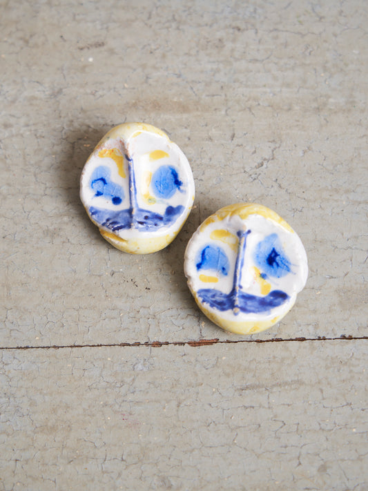 Orecchini ceramica vintage