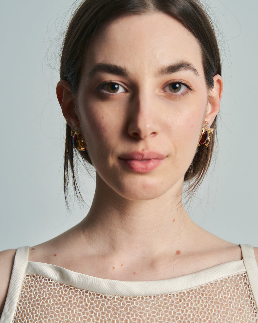 Orecchini dorati pesce cuore