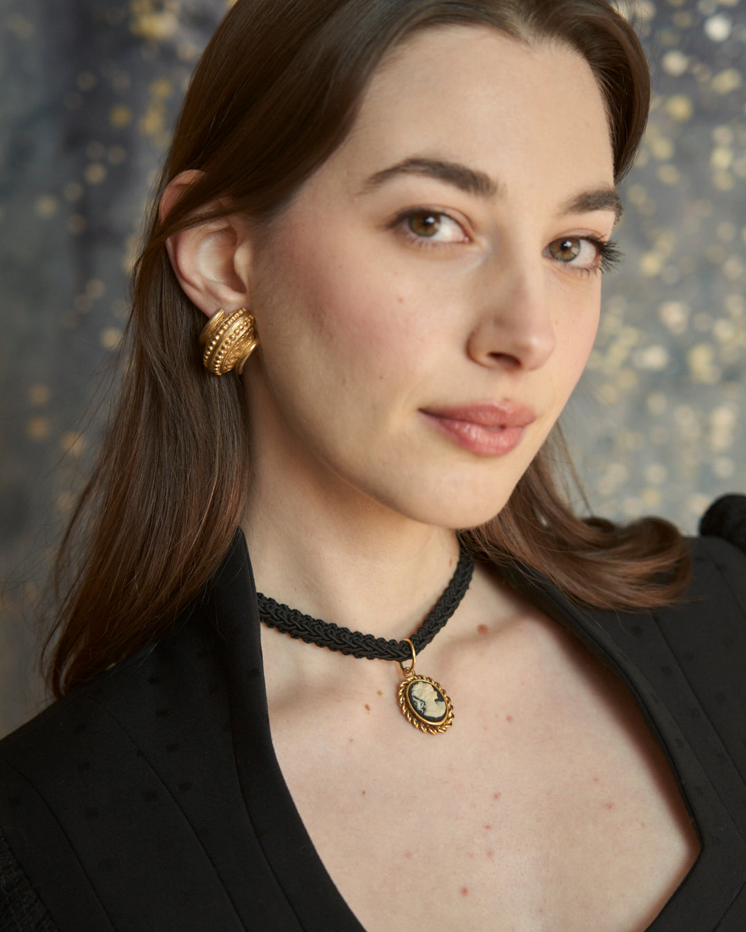 Orecchini ottone disegno bizantino