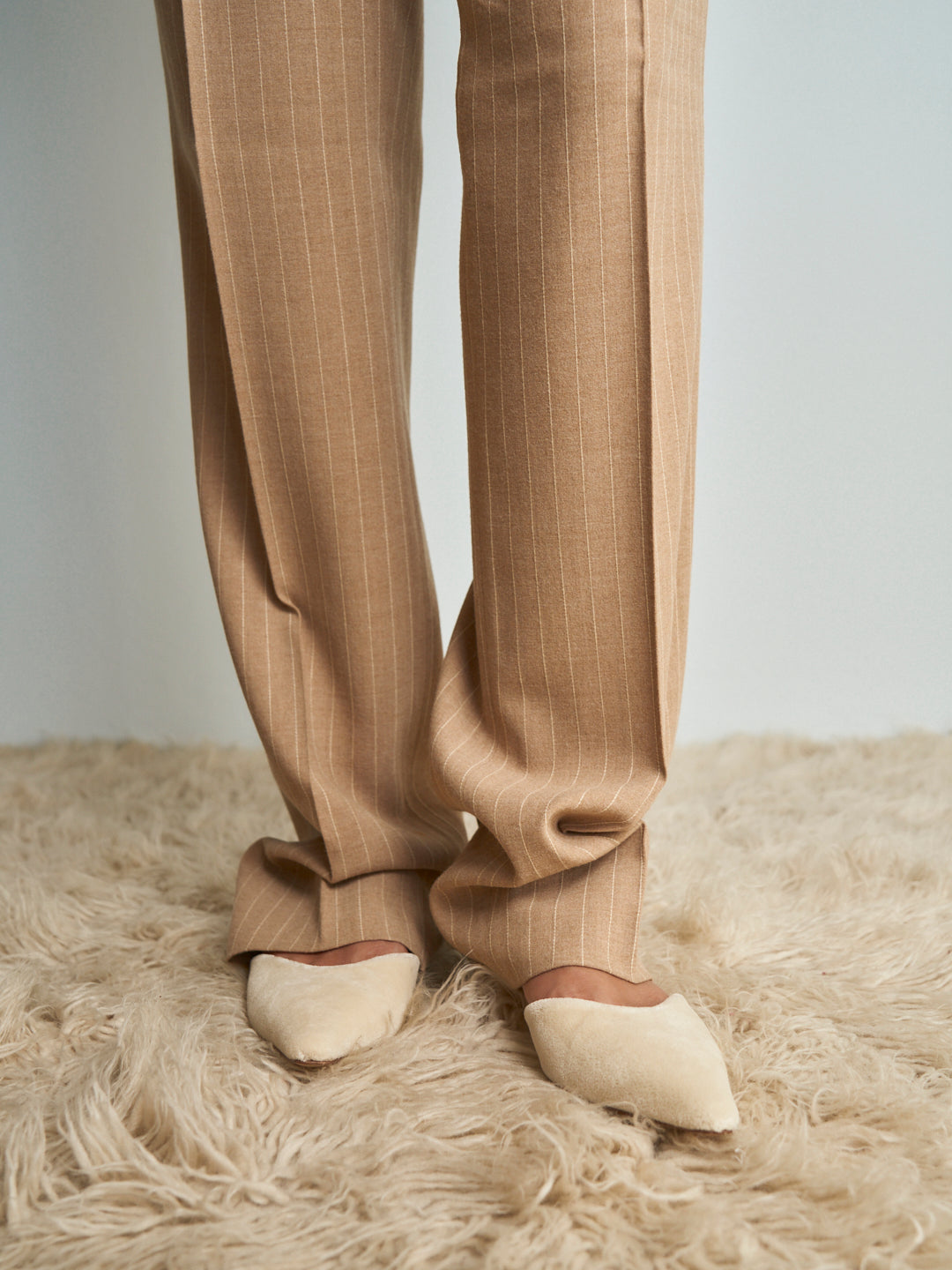 Pantaloni Gianfranco Ferre gessati beige