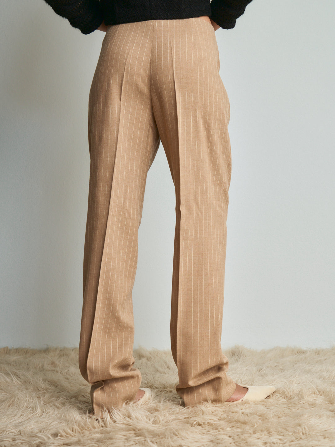 Pantaloni Gianfranco Ferre gessati beige
