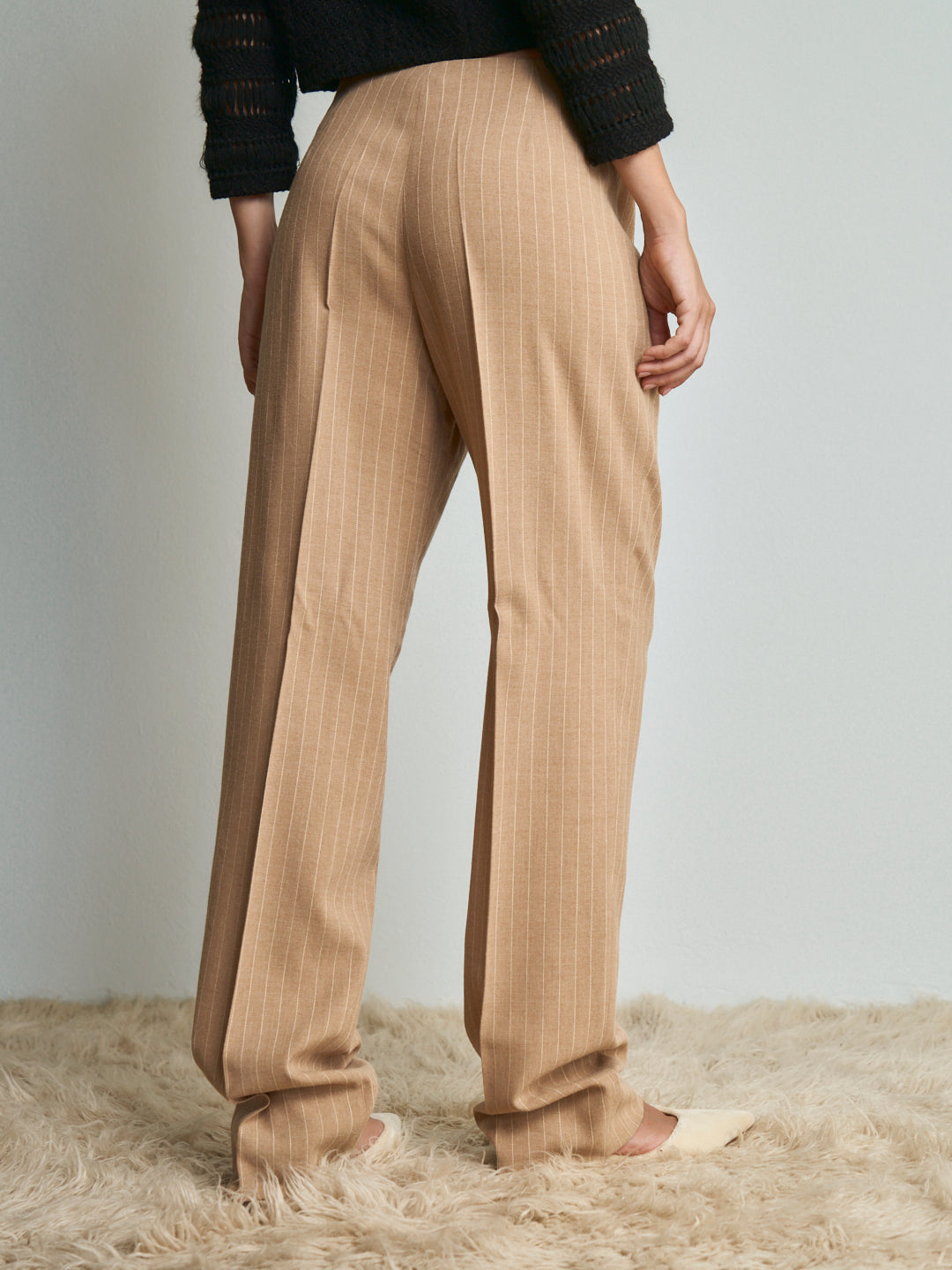 Pantaloni Gianfranco Ferre gessati beige