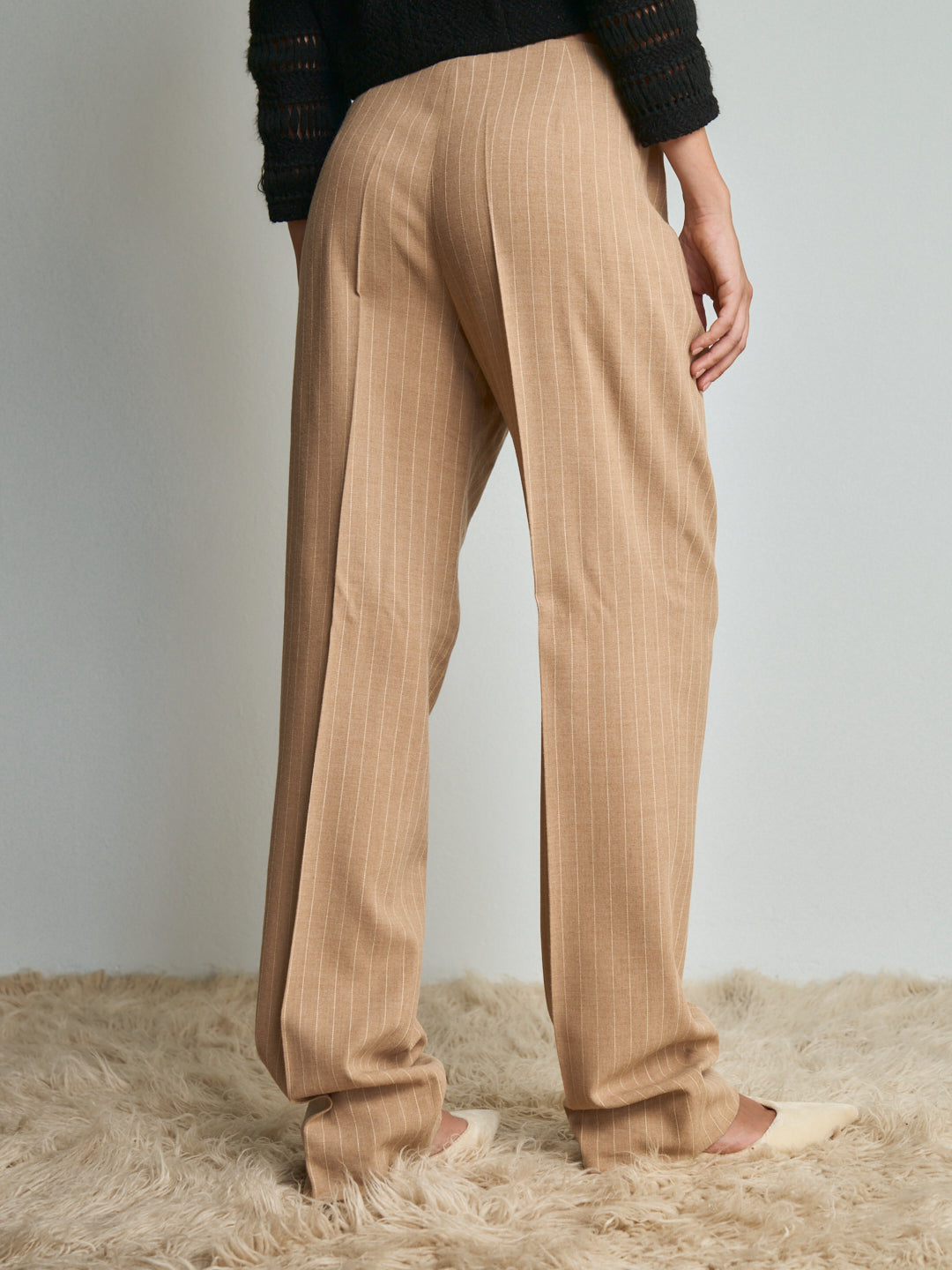 Pantaloni Gianfranco Ferre gessati beige