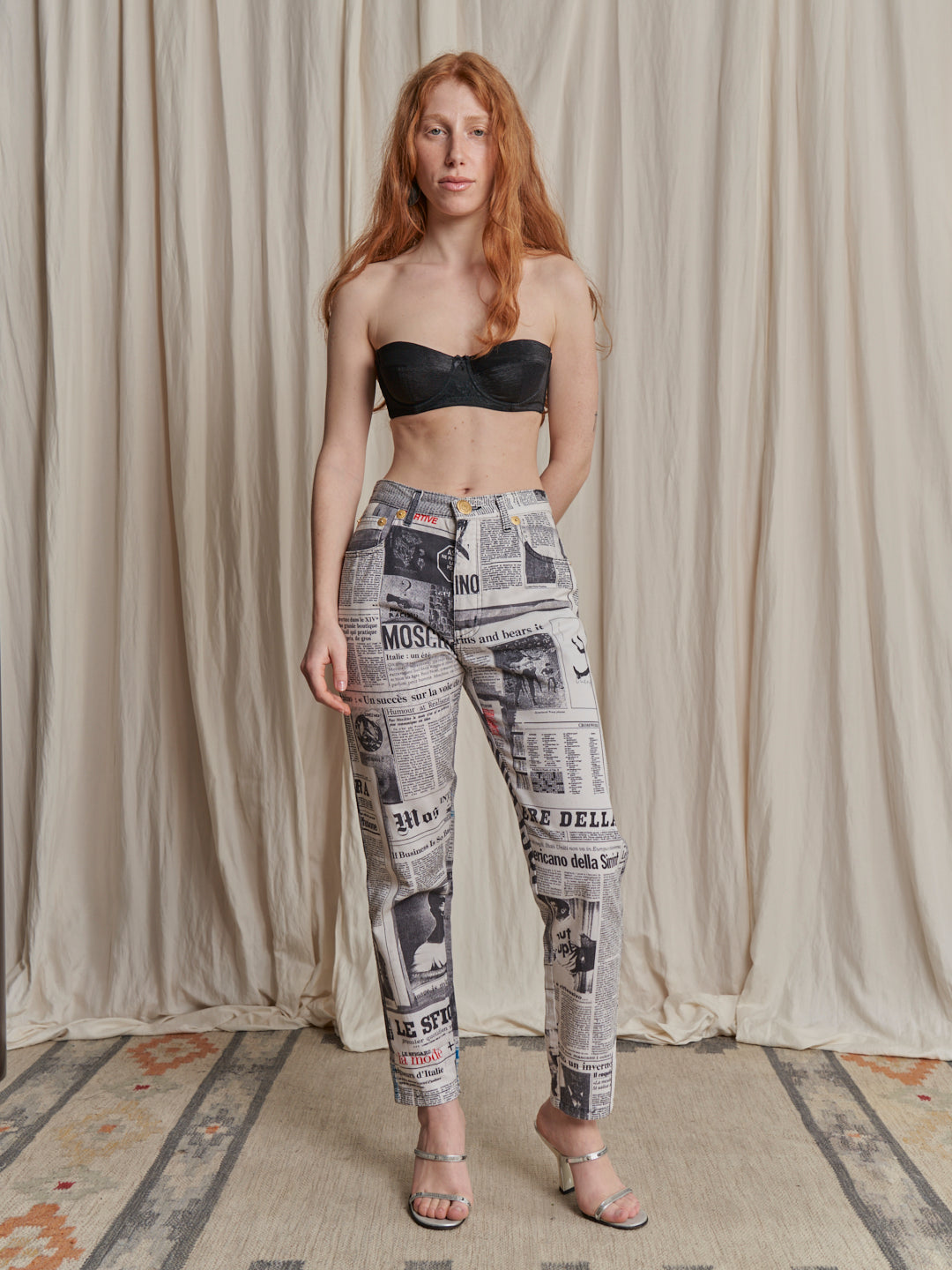 Pantaloni Moschino Jeans Gazzetta anni 80