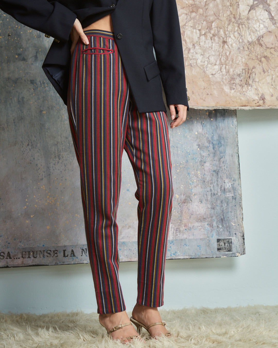 Pantalone a righe vintage