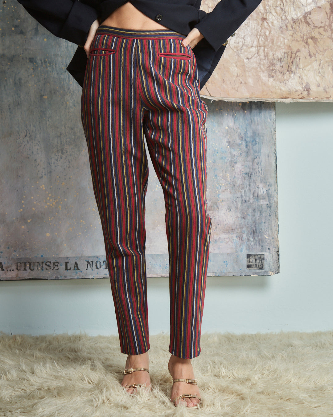 Pantalone a righe vintage