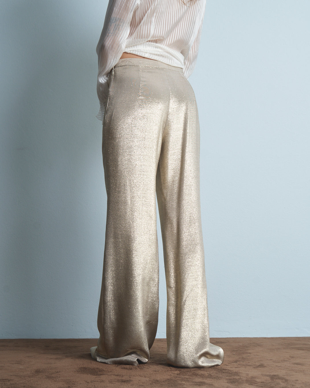 Pantaloni laminati fluidi sartoriali