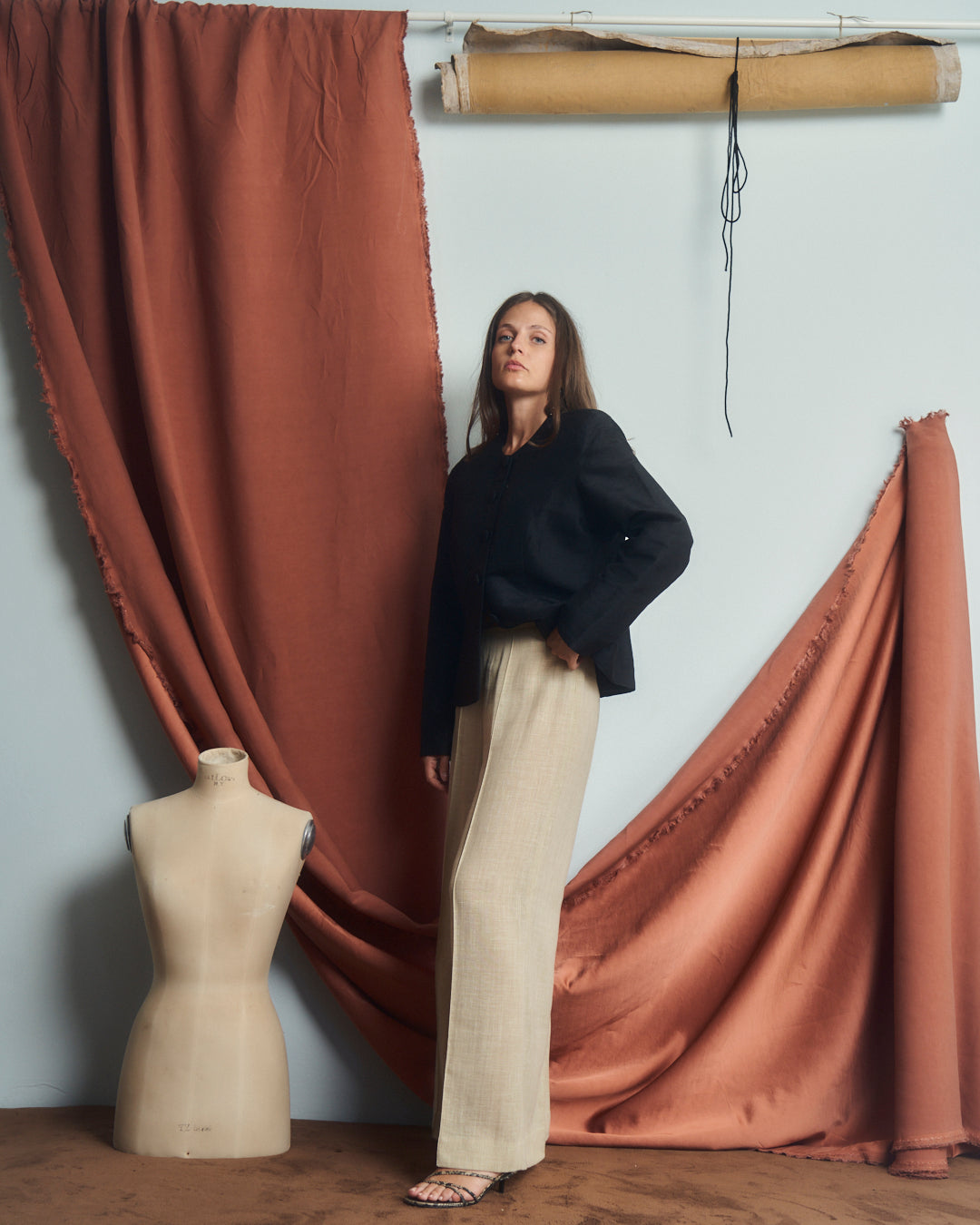 Pantaloni Fendi anni 90 gambe ampie