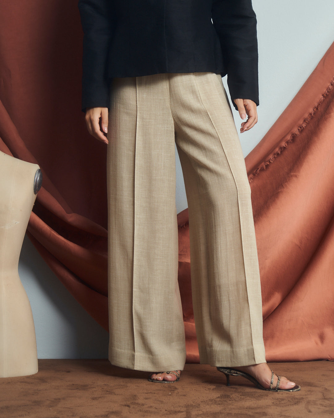 Pantaloni Fendi anni 90 gambe ampie