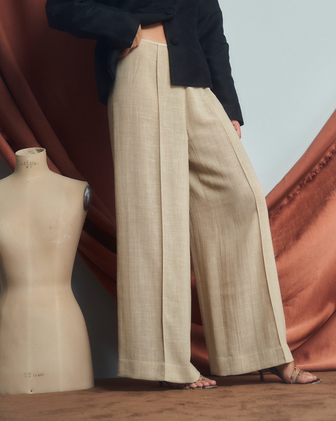 Pantaloni Fendi anni 90 gambe ampie
