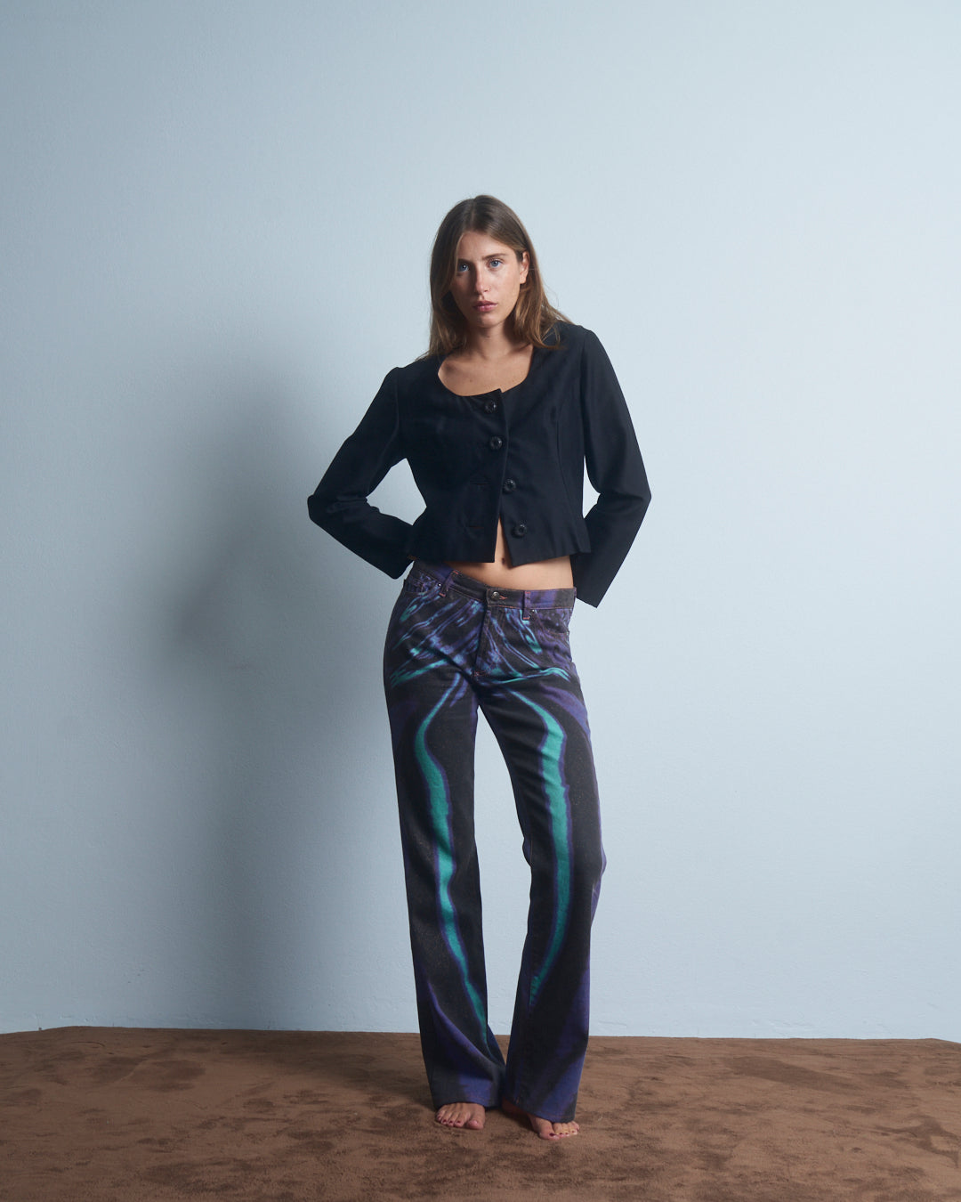 Jeans Just Cavalli ss2002 psichedelic zebra