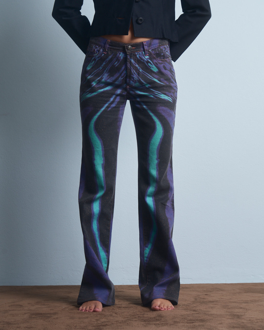 Jeans Just Cavalli ss2002 psichedelic zebra