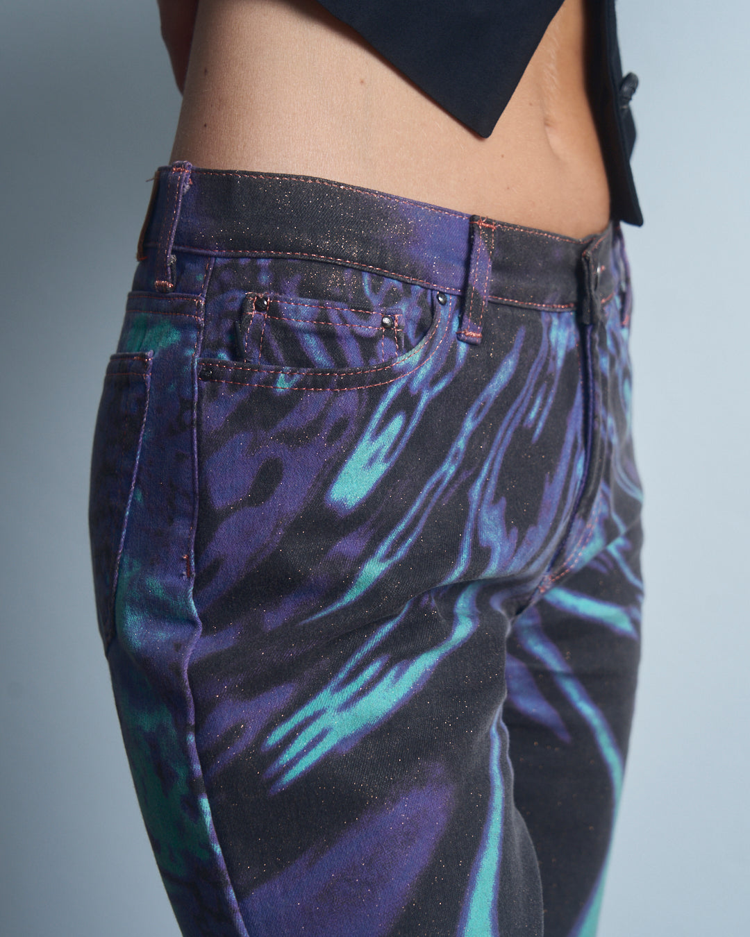 Jeans Just Cavalli ss2002 psichedelic zebra