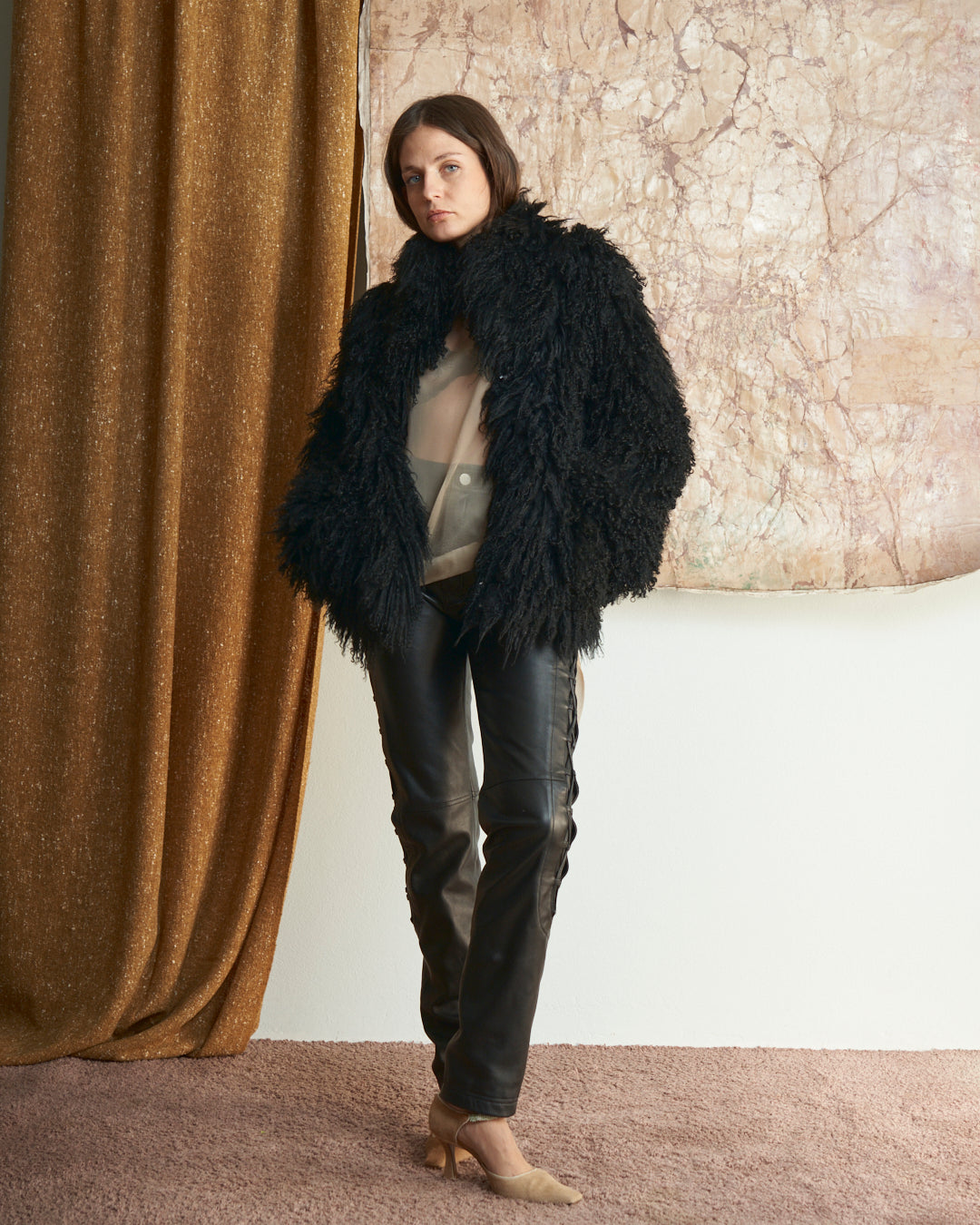 Mongolia corto shearling sfoderato