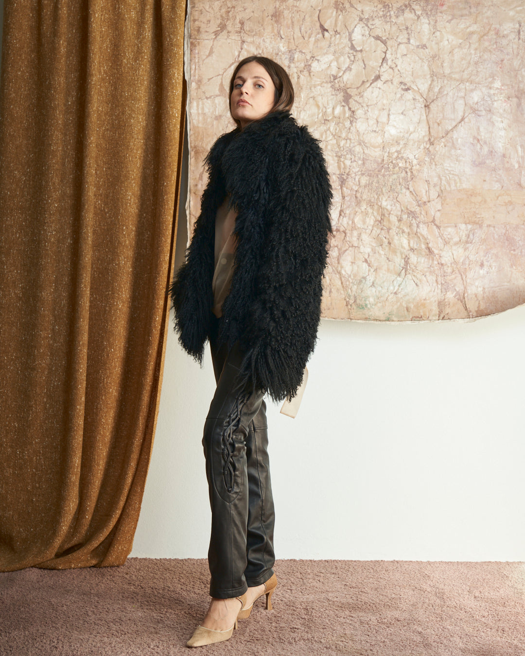 Mongolia corto shearling sfoderato