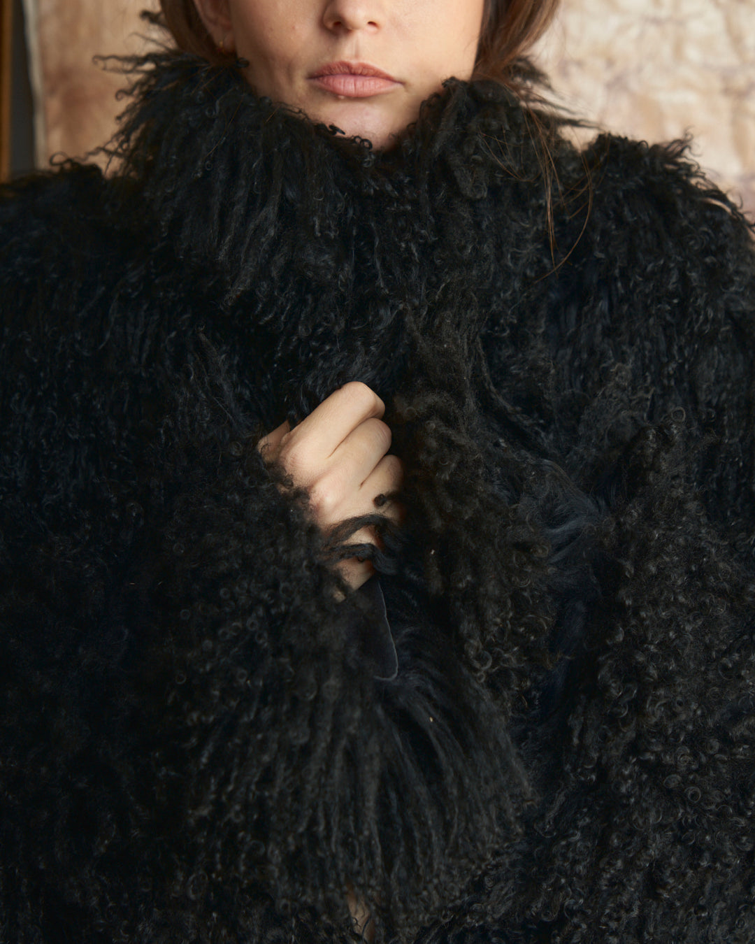 Mongolia corto shearling sfoderato