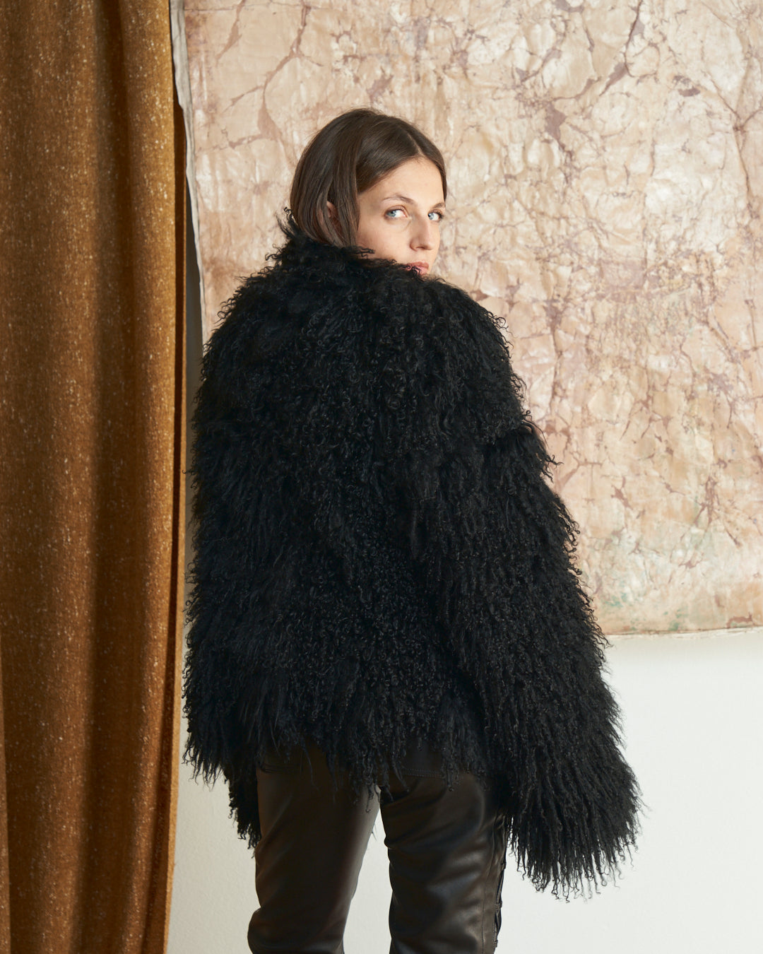 Mongolia corto shearling sfoderato