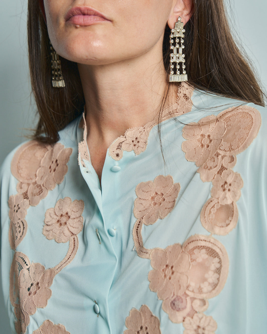 Pigiama anni 60 in rayon jersey e pizzo